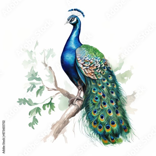 an ai generated image, peacock with feathers