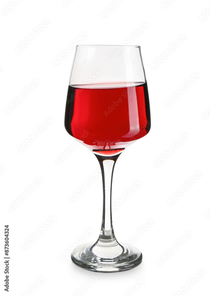 Glass of exquisite wine on white background Glass of exquisite wine on white background