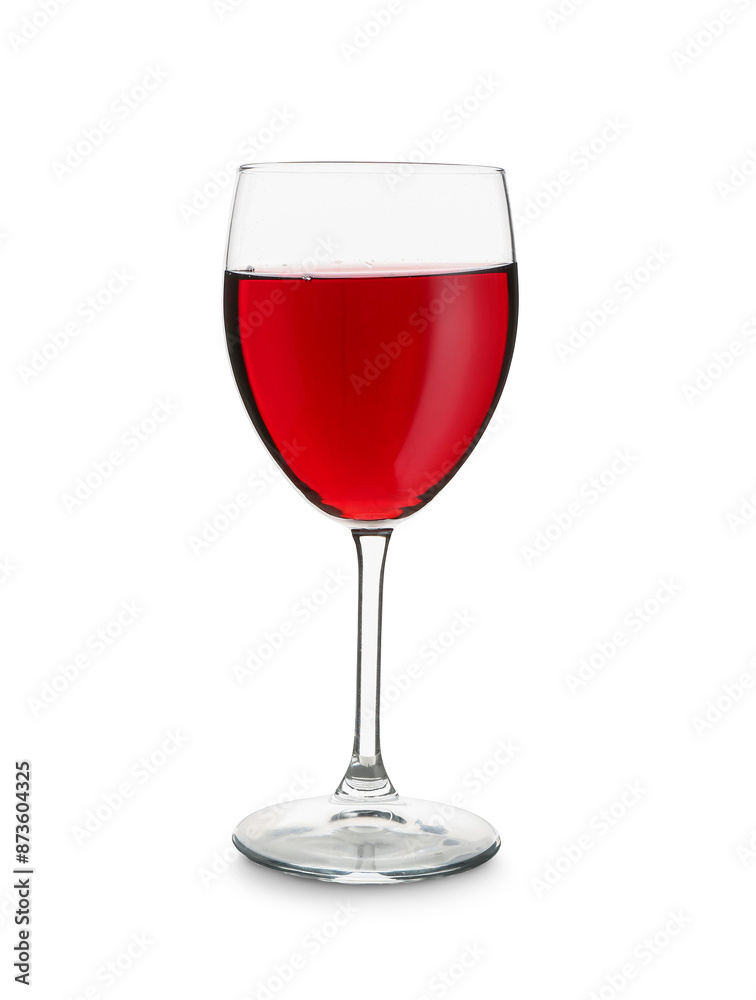 Glass of exquisite wine on white background Glass of exquisite wine on white background