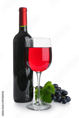 Glass and bottle of exquisi...
