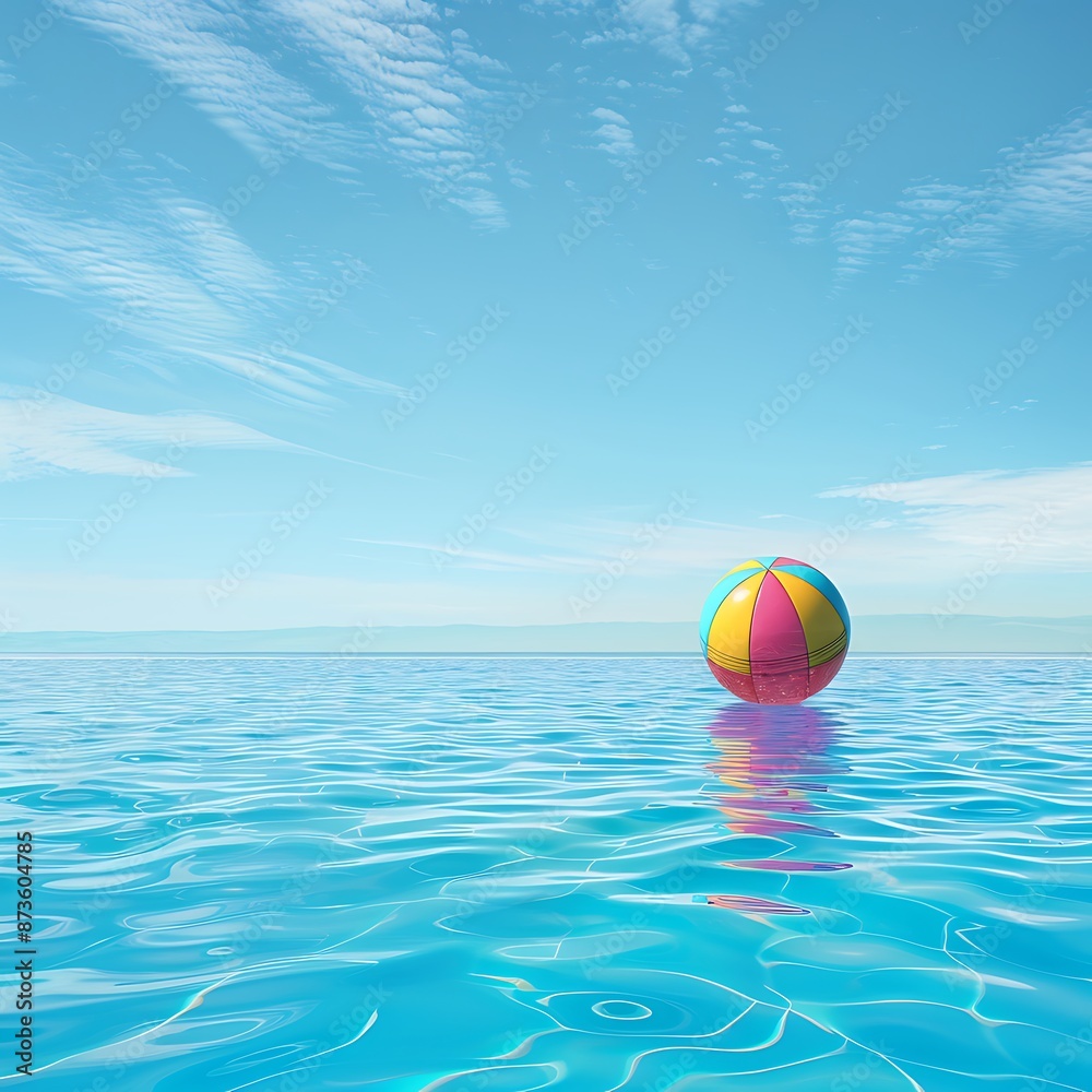 Beach Ball in the Ocean