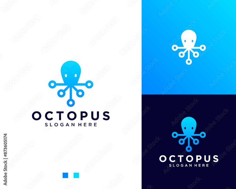 Technology octopus logo Technology octopus logo