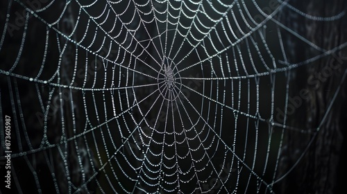 Wallpaper Mural Real creepy spider webs on black banner Torontodigital.ca