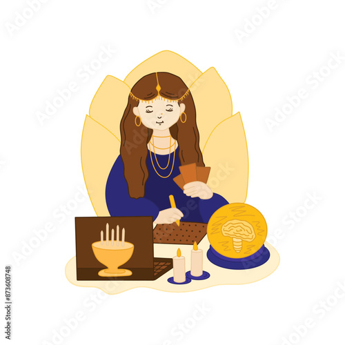 psychic who predicts fate Illustration