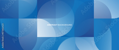 Abstract blue gradation background. with a pattern composed of a stack of geometry objects arranged neatly to create a modern design.