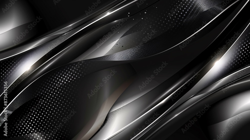 Abstract Black and Silver Design Abstract Black and Silver Design