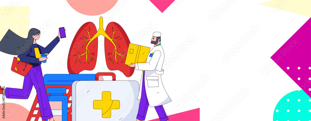 Medical characters fighting the epidemic flat vector concept operation hand drawn illustration
Medical characters fighting the epidemic flat vector concept operation hand drawn illustration