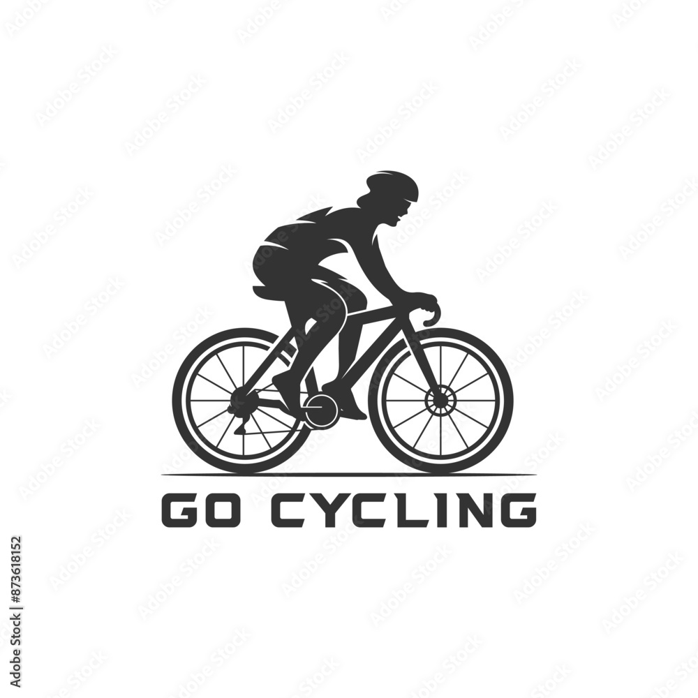 illustration go cycle logo symbol silhotte for sport cycling illustration go cycle logo symbol silhotte for sport cycling