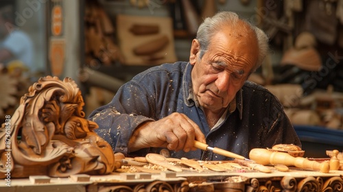 The art of wood carving has stood the test of time, remaining a beloved pastime for generations. © peerawat