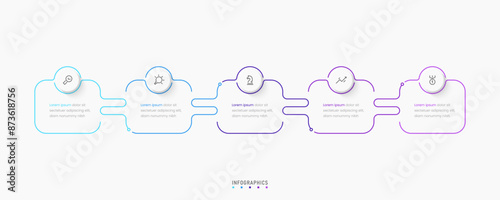 Vector Infographic label design template with icons and 5 options or steps. Can be used for process diagram, presentations, workflow layout, banner, flow chart, info graph.