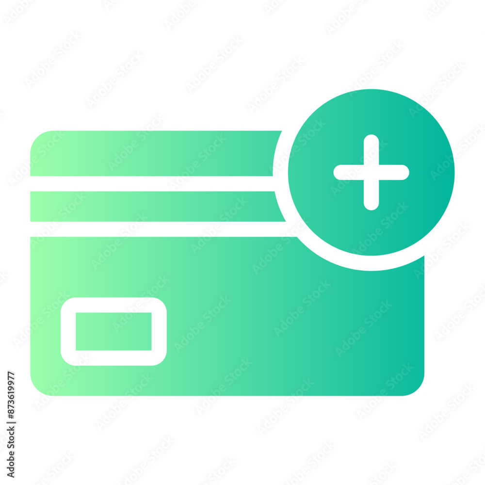Fototapeta premium add gradient icon