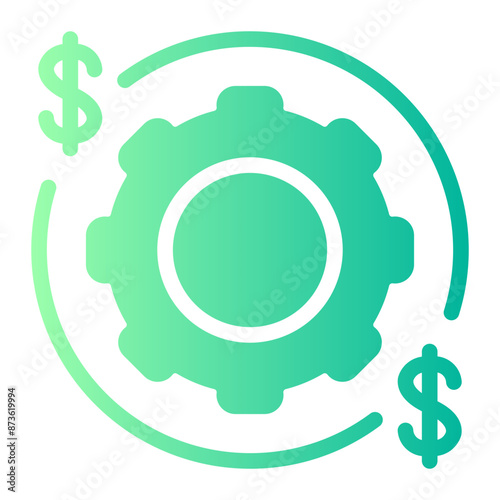 cash flow gradient icon