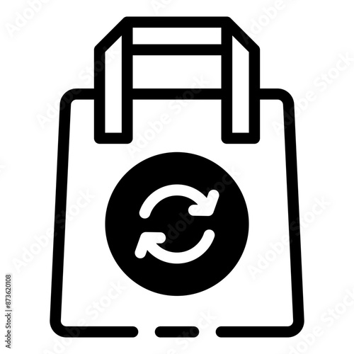 Reusable Bag Line Icon Symbol