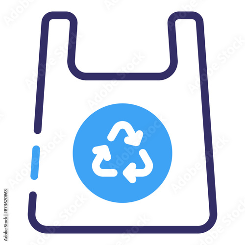 Recycle Bag Line Icon Symbol