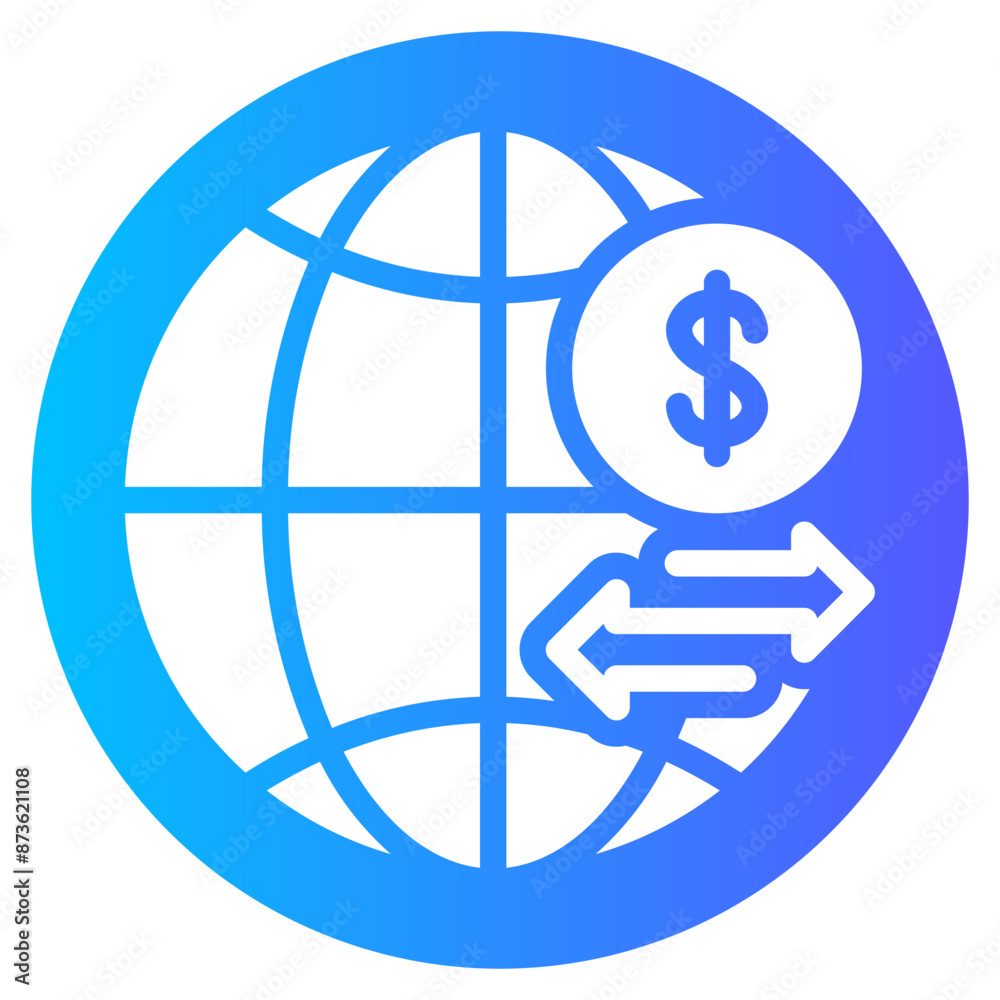 international business gradient icon international business gradient icon
