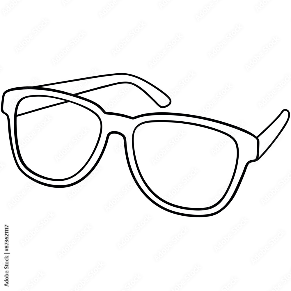 Cute coloring sheet of sunglasses in a bohemian style Cute coloring sheet of sunglasses in a bohemian style
