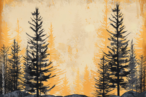 Tamarack tree background design, creative