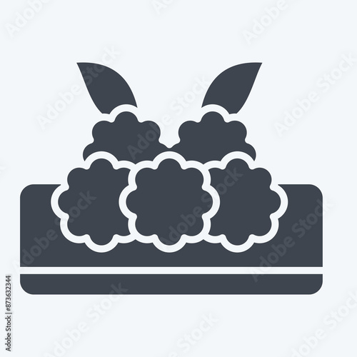 Icon Turkish Meatball. related to Turkey symbol. glyph style. simple design editable. simple illustration