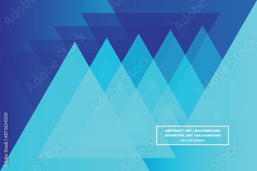 Triangular and Triangle Shapes Blue and Light Blue Colors with Gradient Backdrop Modern Abstract Background Geometric Background