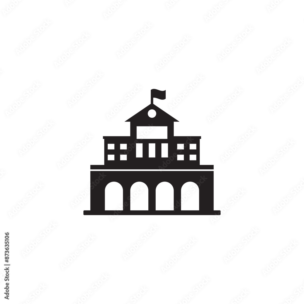 school building icon school building icon