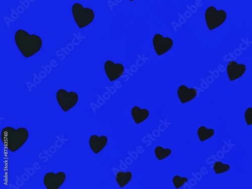 blue and black hearts