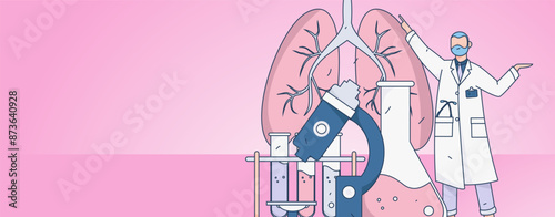 Medical characters fighting the epidemic flat vector concept operation hand drawn illustration
