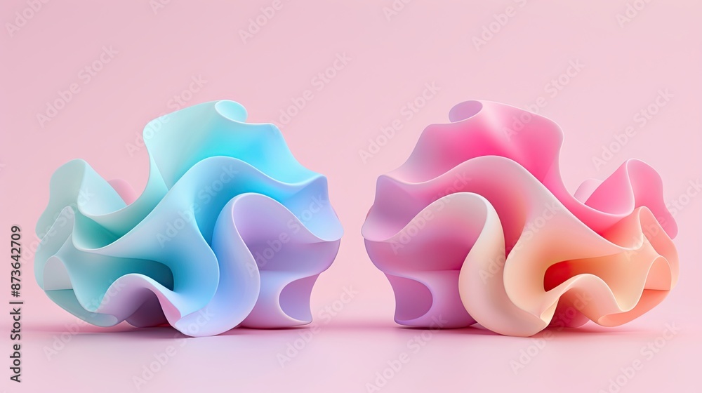 Random 3D structures with gradient surfaces Random 3D structures with gradient surfaces