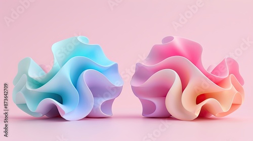 Random 3D structures with gradient surfaces