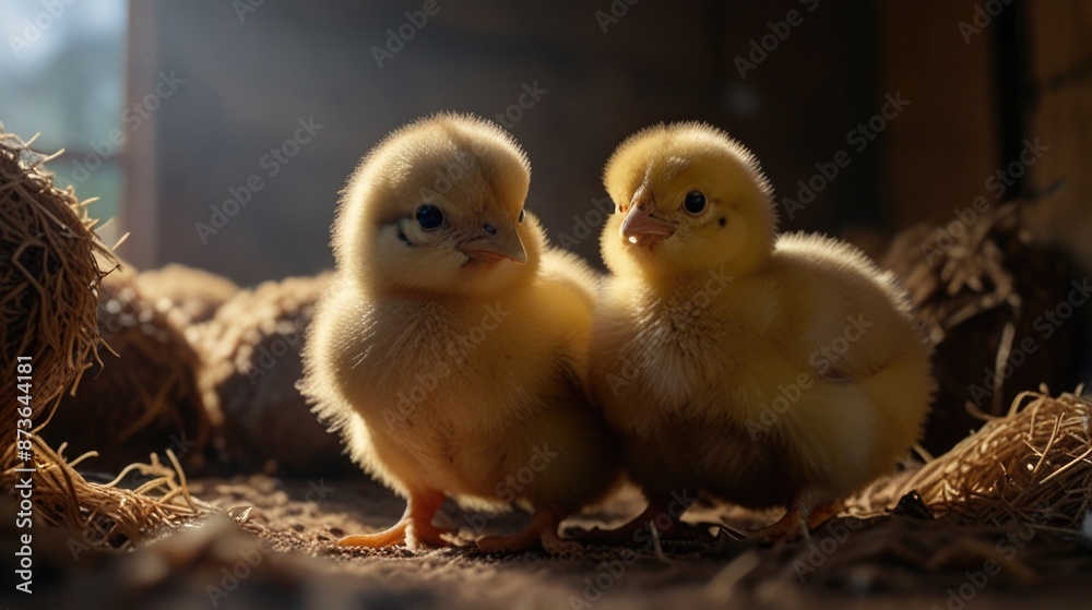 Baby Chicks at Chicken Coop Baby Chicks at Chicken Coop