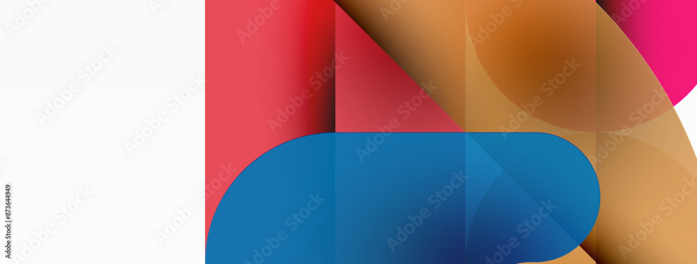 Circles and round shapes geometric minimal background. Transparent geometric shapes composition for wallpaper, banner, background or landing Circles and round shapes geometric minimal background. Transparent geometric shapes composition for wallpaper, banner, background or landing