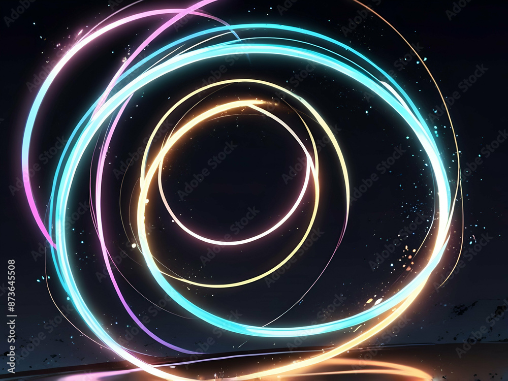 Abstract ring background with luminous swirling backdrop. Glowing spiral. The energy flow tunnel. shine round frame with light circles light effect glowing Abstract ring background with luminous swirling backdrop. Glowing spiral. The energy flow tunnel. shine round frame with light circles light effect glowing