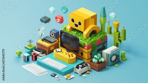 With its quirky personality and lovable quirks, the isometric character quickly became a beloved icon in the digital realm. photo