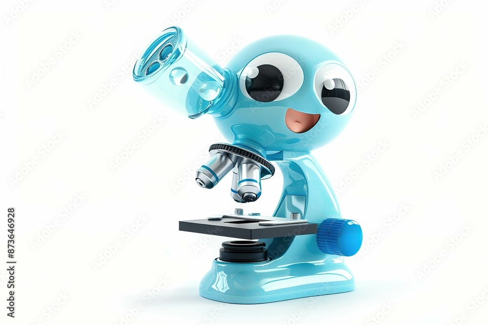 microscope shaped funny character microscope shaped funny character