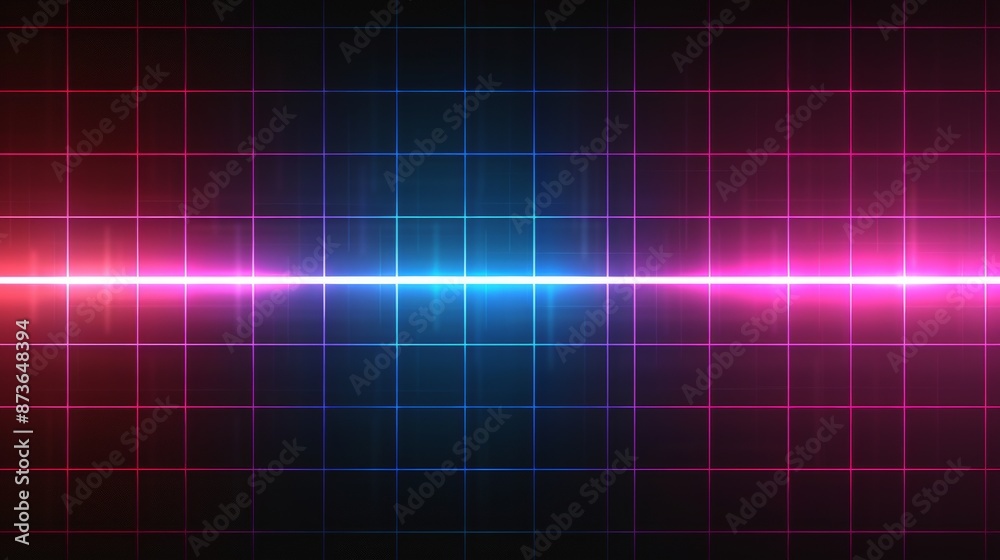 Abstract neon background with glowing lines, empty room with floor reflections. Abstract neon background with glowing lines, empty room with floor reflections.