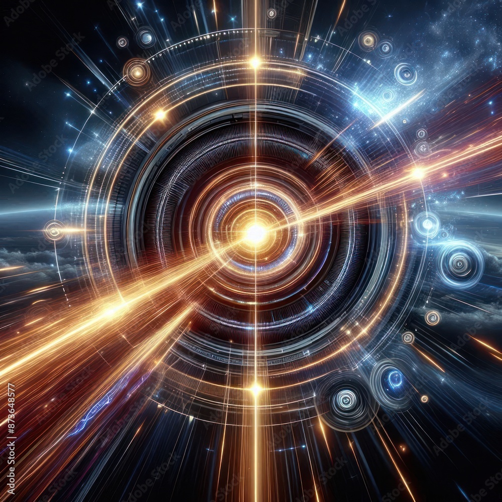 Obraz premium Dynamic Cosmic Action Ultra-Realistic High-Quality Design with Explosive Effects