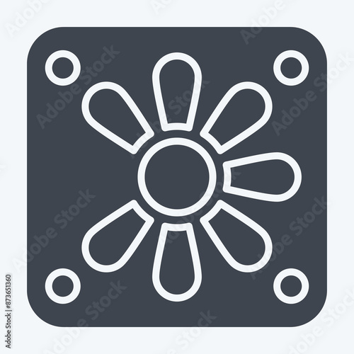 Icon Cooler. related to Computer symbol. glyph style. simple design editable. simple illustration