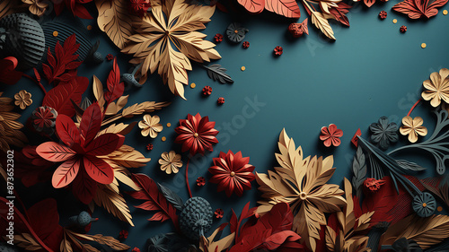 Happy Columbus day banner, patriotic background, Generative AI.