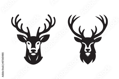 deer head silhoutte vector illustration