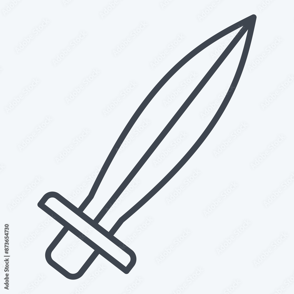 Icon Sword. related to Celtic symbol. line style. simple design editable. simple illustration Icon Sword. related to Celtic symbol. line style. simple design editable. simple illustration