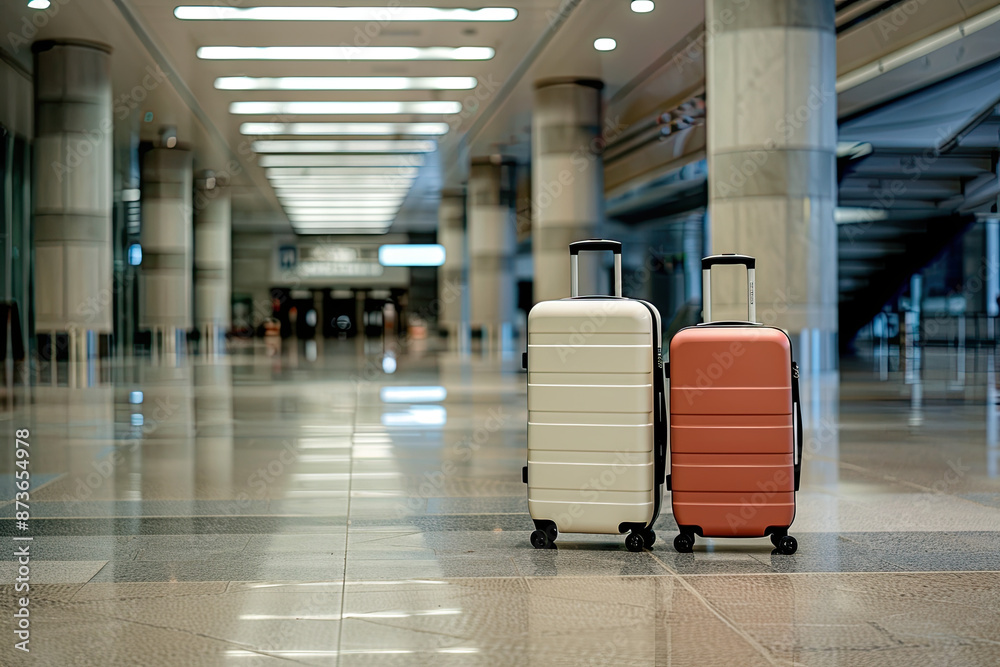 Naklejka premium Luggage suitcases at the airport