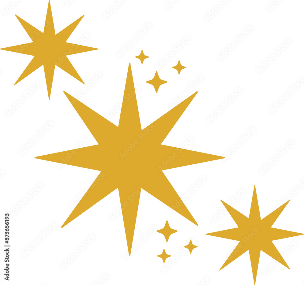 Hand drawn sparkling stars collection Hand drawn sparkling stars collection