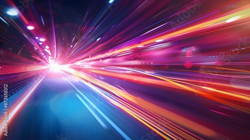 Light speed move vector background. Dynamic motion trail. Speed trail movement. Furious motion minimal vector background. 