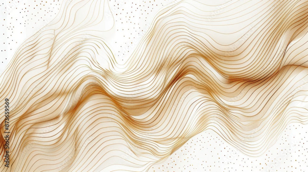 Abstract pattern of wavy lines and dots in earthy tones Abstract pattern of wavy lines and dots in earthy tones