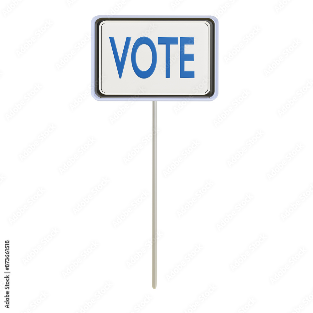 3 D illustration of vote icon 3 D illustration of vote icon