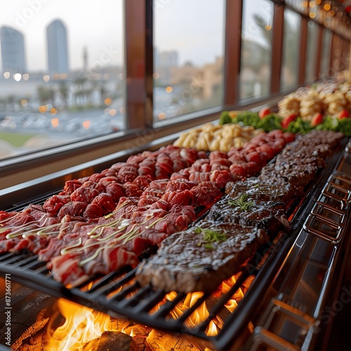 Grilled Meat Feast on a Windowside Grill photo