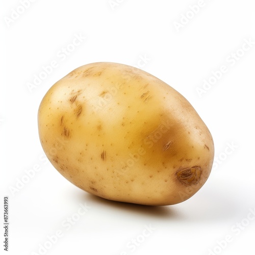 Fresh Potato Isolated on White Background.