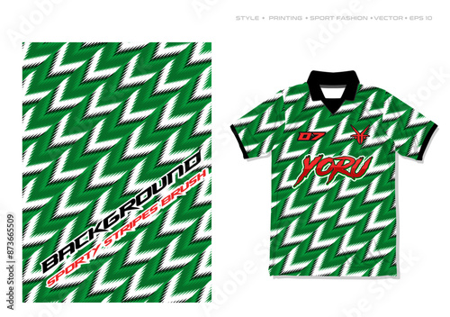 tribal cultural zig zag green black white pattern texture design seamless background vector sporty abstract illustration football soccer basketball training kit Africa