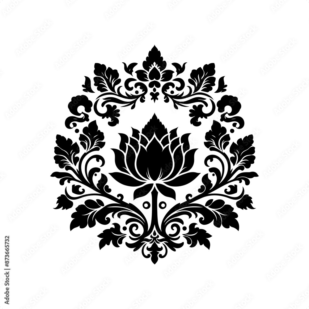 vegetable in decorative emblem ornament. vegetable in decorative emblem ornament.