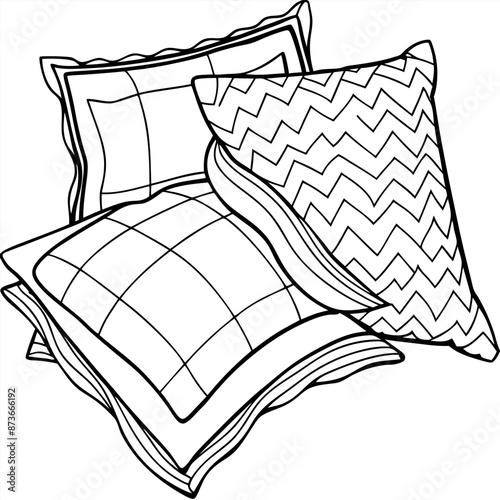 Place the pillows against a white wall.