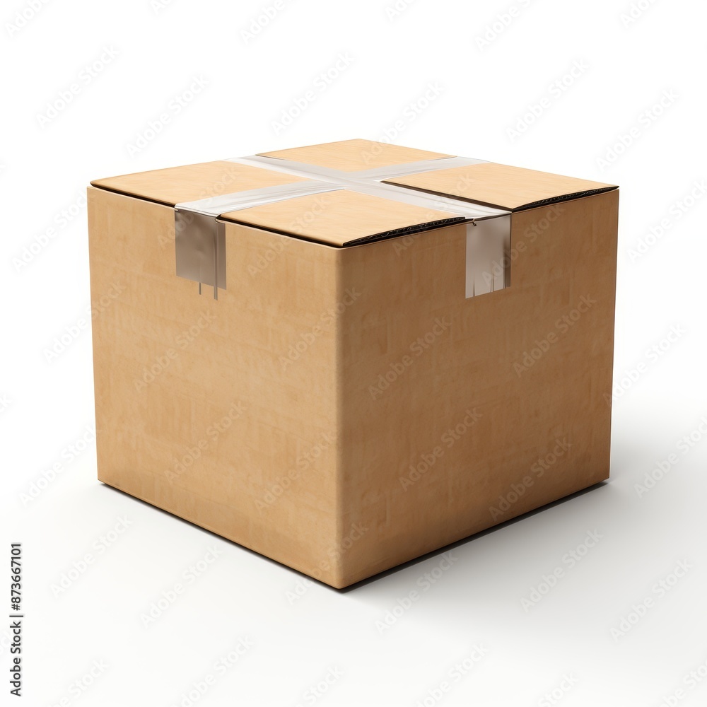 Cardboard Box Isolated on White Background. Cardboard Box Isolated on White Background.